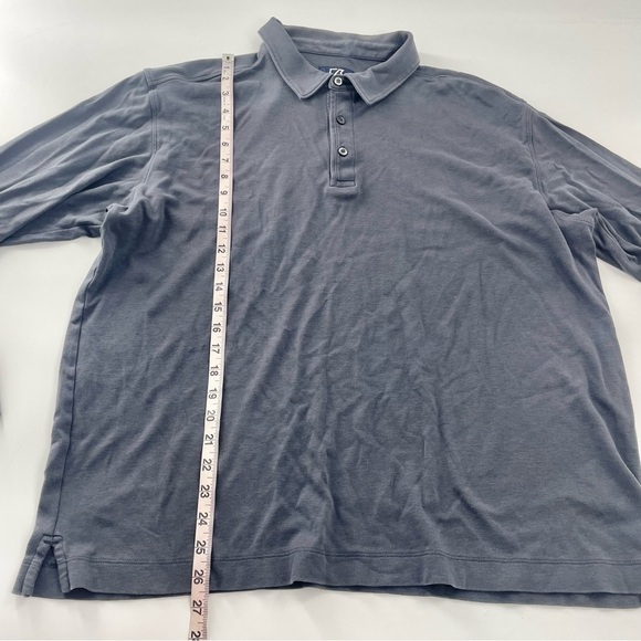 Cutter & Buck Pima Cotton Soft Long Sleeve Preppy Polo Gray 1X Big and Tall - Picture 4 of 12